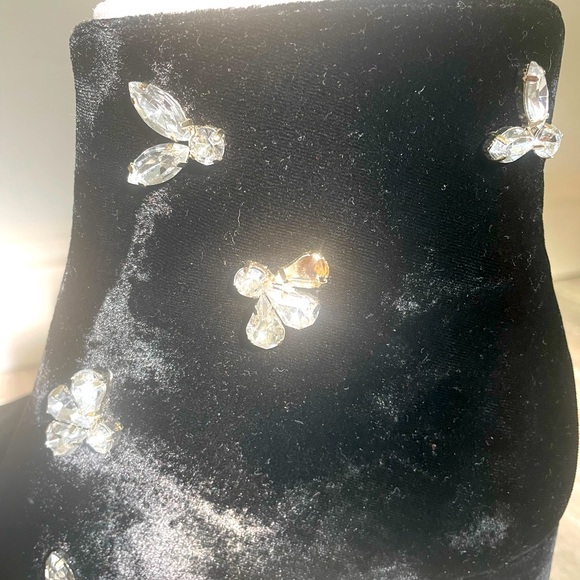 Anne Klein Black Velvet Boots - Picture 8 of 10